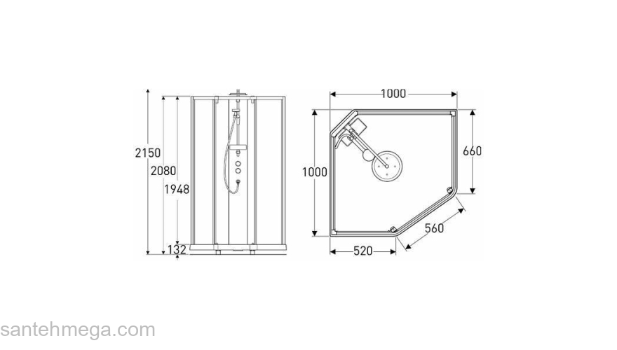 Душевая кабина IDO Showerama 10-5 Comfort 131.404.207.313. Фото