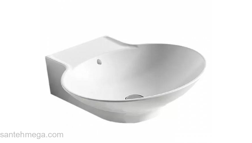 Раковина на столешницу BIEN Harmony 610х550 HRLG06101FD1W3000. Фото