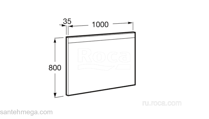 Зеркало ROCA Prisma LED 100 812266000. Фото