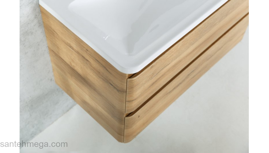 Тумба под раковину подвесная BELBAGNO ACQUA-1000-2C-SO-RR Rovere Rustico. Фото