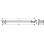 Полка Hansgrohe Rainfinity Shelf 500 26844700, хром для ванной комнаты. Фото
