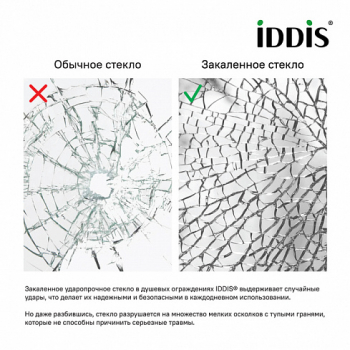Душевая дверь распашная IDDIS Ray 80х195 RAY6CP8i69. Фото