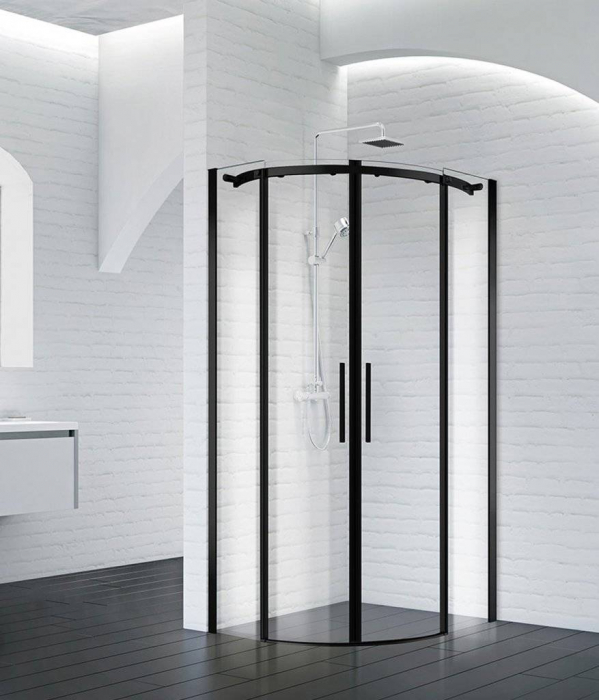 Душевой уголок BELBAGNO ACQUA-R-2-100-C-NERO. Фото