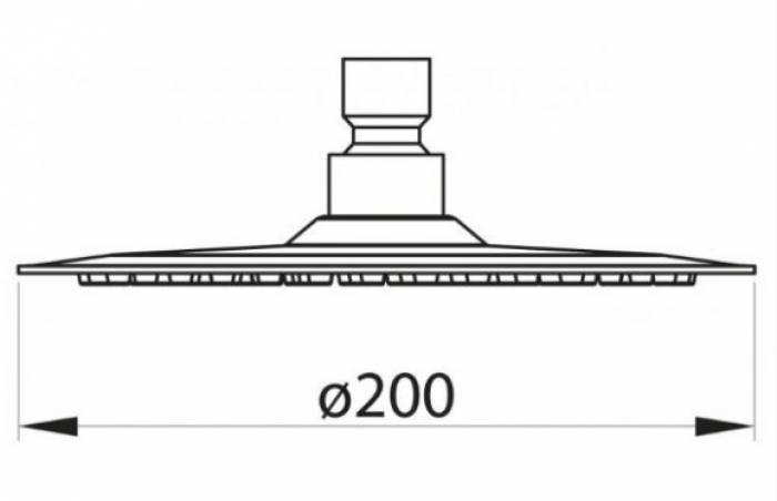 Верхний душ 200 мм BELBAGNO Nova BB-SLDC1-IN. Фото