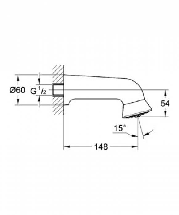 Верхний душ GROHE Relexa 28948000. Фото
