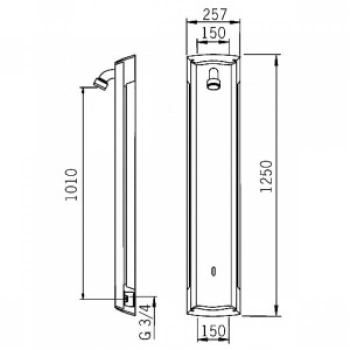 Душевая панель ORAS Electra 6661F (6V). Фото