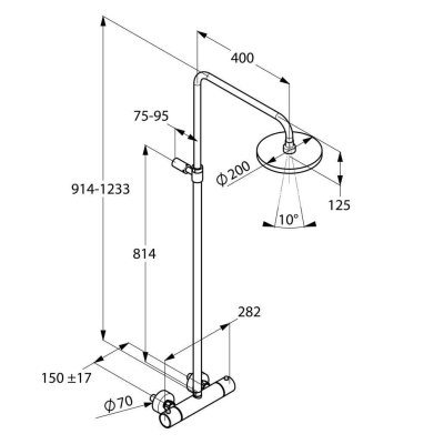 Душевая система KLUDI Mono Shower System A-Qa 6608105-00. Фото