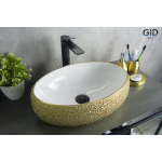 Раковина накладная GID Nc433 48х34 52219 Белый / Золото Раковина накладная GID Nc433 48х34 52219 Белый / Золото. Фото