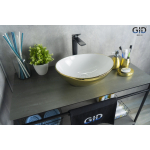 Раковина накладная GID Nc999 41х34 52229 Белый / Золото Раковина накладная GID Nc999 41х34 52229 Белый / Золото. Фото