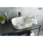 Раковина накладная GID K397G125 50х40 54402 Под камень. Глянцевый Раковина накладная GID K397G125 50х40 54402 Под камень. Глянцевый. Фото